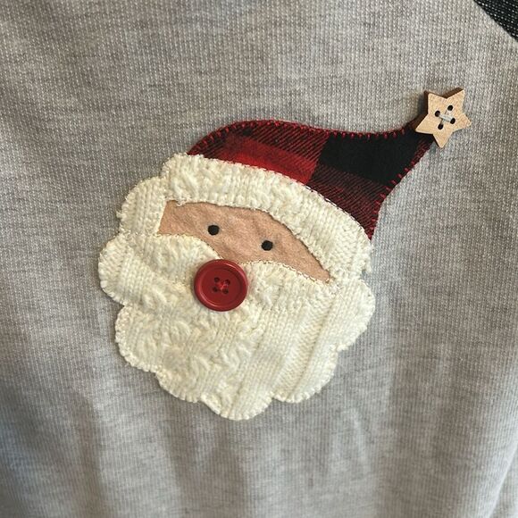 Mud Pie Embroidered Santa One Piece Outfit. Size 6-9 Months - Picture 2 of 4